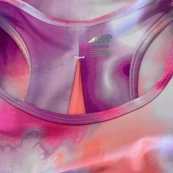 Avia Racerback Sport Dress Tie Dye Size Large 10-12 - Picture 5 of 9